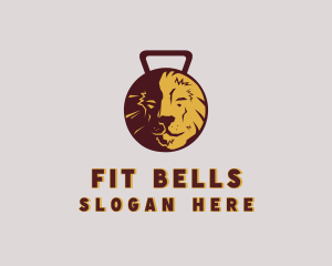 Lion Kettlebell Fitness logo design