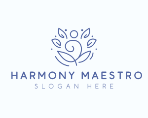 Wellness Yoga Meditation logo design