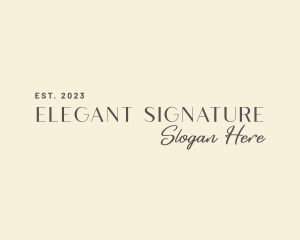 Elegant Signature Wordmark logo design