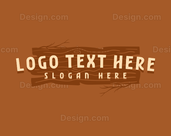 Wood Log Timber Logo