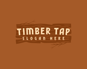 Wood Log Timber logo design