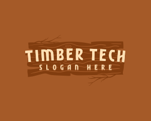 Wood Log Timber logo design