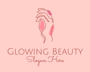 Hand Skincare Outline logo design