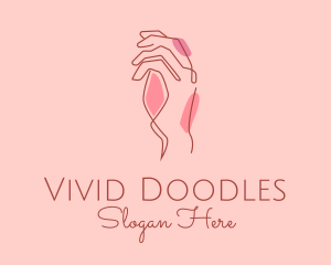 Hand Skincare Outline logo design