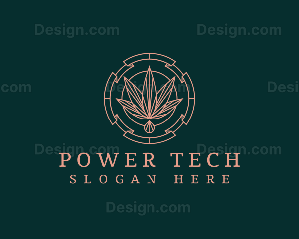 Ornate Cannabis Oil Drop Logo