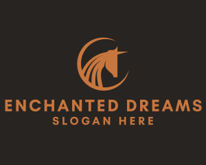 Magical Unicorn Horse logo design