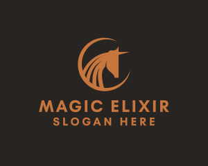 Magical Unicorn Horse logo design