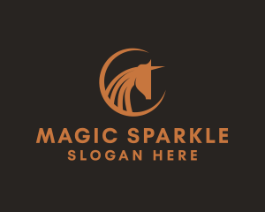 Magical Unicorn Horse logo design