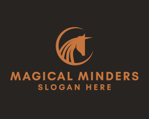 Magical Unicorn Horse logo design