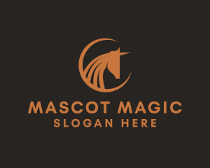 Magical Unicorn Horse logo design