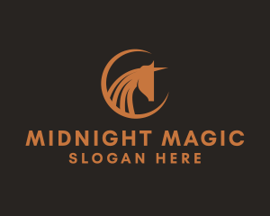 Magical Unicorn Horse logo design