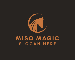 Magical Unicorn Horse logo design