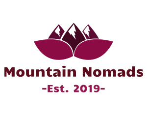 Purple Mountain Flower logo design