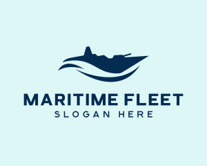 Abstract Navy Ship logo design