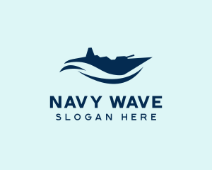 Abstract Navy Ship logo