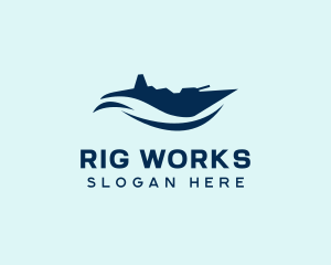 Abstract Navy Ship logo design