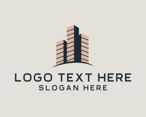 Minimalist Construction Building logo