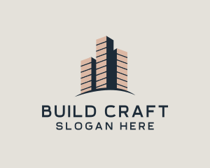 Minimalist Construction Building logo design