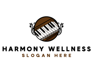 Ornate Music Piano Keys logo