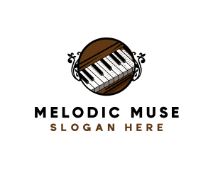 Ornate Music Piano Keys logo