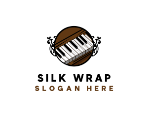 Ornate Music Piano Keys logo design