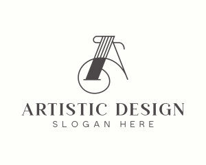 Stylist Artist Letter A logo design