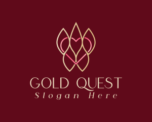 Gold Luxury Heart logo design