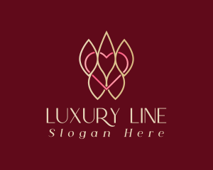 Gold Luxury Heart logo design