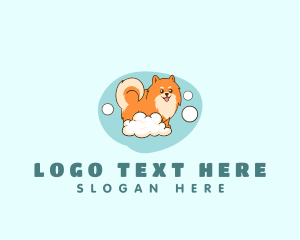 Cute Pet Dog Bubble  logo