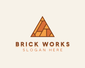 Brick Builder Pyramid logo design