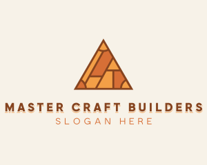 Brick Builder Pyramid logo design