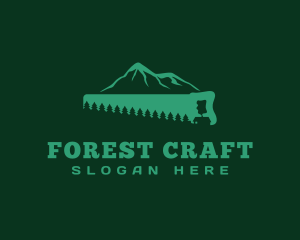 Saw Forest Mountainside logo design