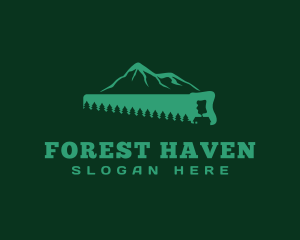 Saw Forest Mountainside logo design