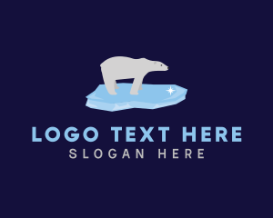 Glacier - Polar Bear Ice logo design