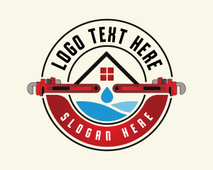 Plumbing Wrench Repair Logo