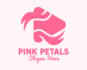 Pink Ribbon Media Player logo design