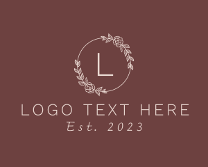 Rose Wreath Leaf logo