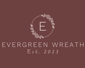 Rose Wreath Leaf logo design