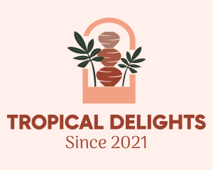 Tropical Leaf Decor  logo design