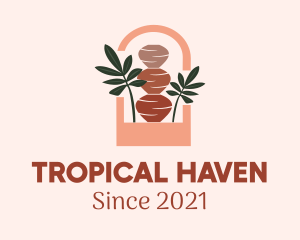 Tropical Leaf Decor  logo design