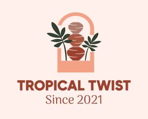 Tropical Leaf Decor  logo design