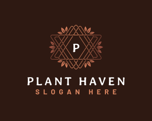 Luxury Plant Wreath  logo design