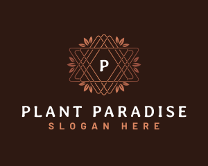 Luxury Plant Wreath  logo design