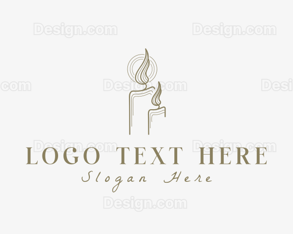 Flame Candle Light Logo