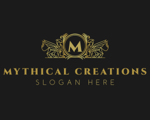 Golden Mythical Griffins logo design