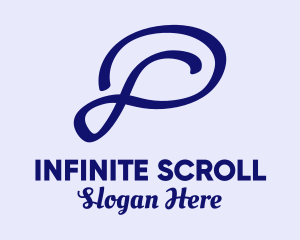 Violet Handwritten Infinity Symbol logo design