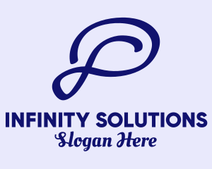 Violet Handwritten Infinity Symbol logo design