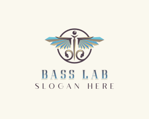 Medical Laboratory Caduceus logo design