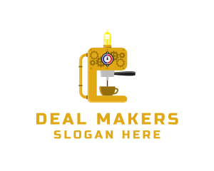 Steampunk Coffee Maker logo design