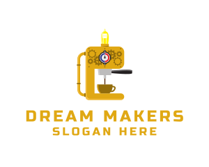 Steampunk Coffee Maker logo design